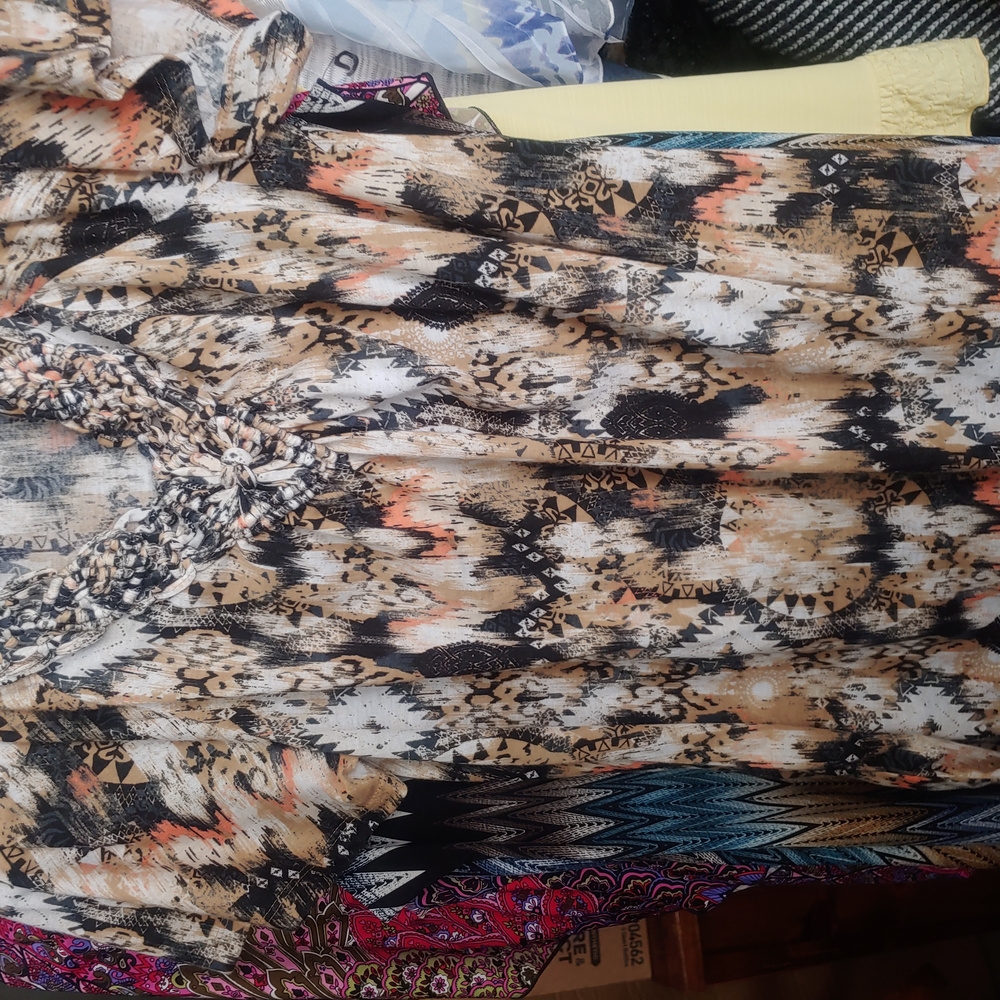 Vibrant Multicolor Patterned Top